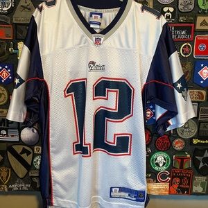 2005-2006 Reebok New England Patriots Tom Brady Away Jersey M